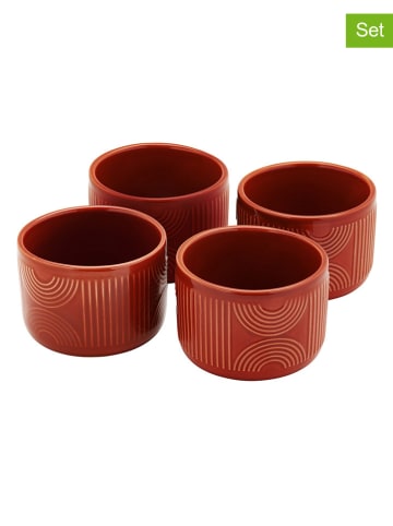 Maxwell & Williams 4er-Set: Auflaufformen "Arc" in Terrakotta - (H)7 cm x Ø 10 cm