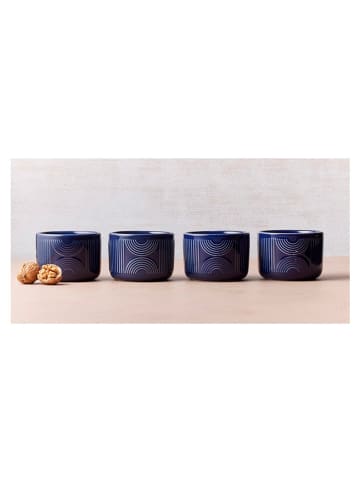 Maxwell & Williams 4-delige set: ovenschalen "Arc" donkerblauw - (H)7 x Ø 10 cm