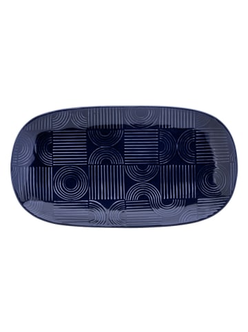 Maxwell & Williams Servierplatte "Arc" in Dunkelblau - (L)33 x (B)18 x (H)3 cm