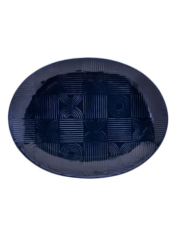 Maxwell & Williams Servierplatte "Arc" in Dunkelblau - (L)36 x (B)27 x (H)4 cm