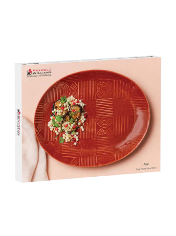 Maxwell & Williams Serveerplateau "Arc" terracotta - (L)36 x (B)27 x (H)4 cm