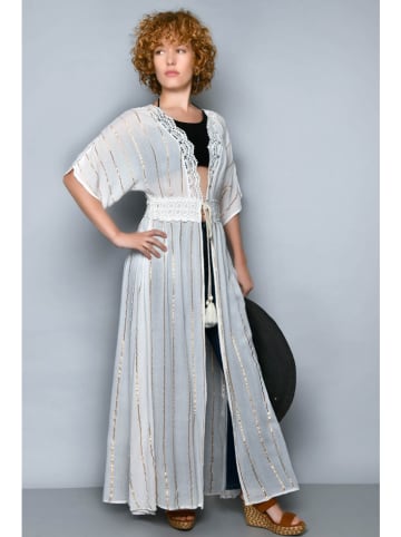 H.H.G. Kimono in Weiß/ Gold