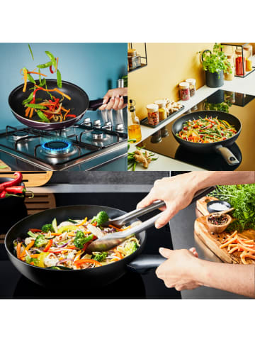 Tefal 3-delige set: braadpannen "Ultimate on" zwart