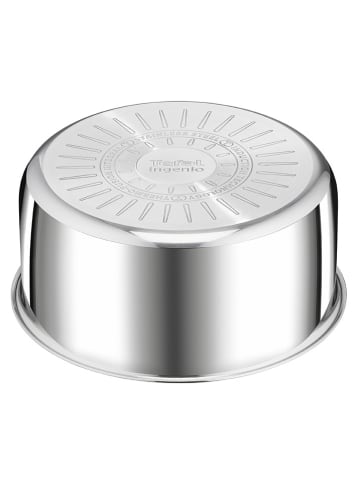 Tefal 4-delige steelpannenset "Ingenio" zilverkleurig/zwart