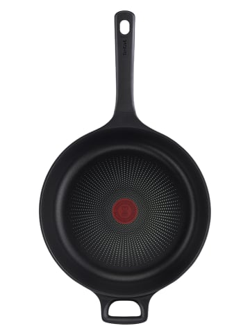 Tefal 2tlg. Set: Aluguss-Schmorpfanne "Trattoria Pro" in Schwarz - Ø 28 cm
