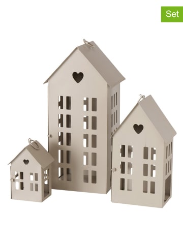 Boltze 3er-Set: Laternen "Alamo" in Beige