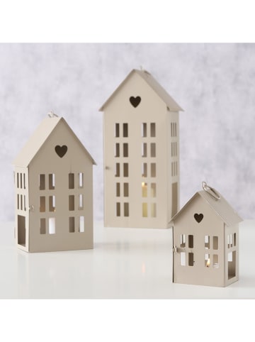 Boltze 3-delige set: lantaarns "Alamo" beige