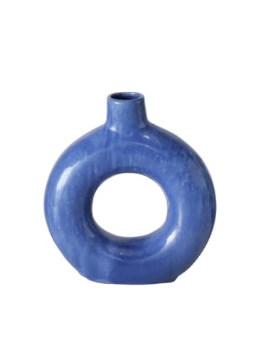 Boltze Vaas "Peruya" blauw - (H)21 cm