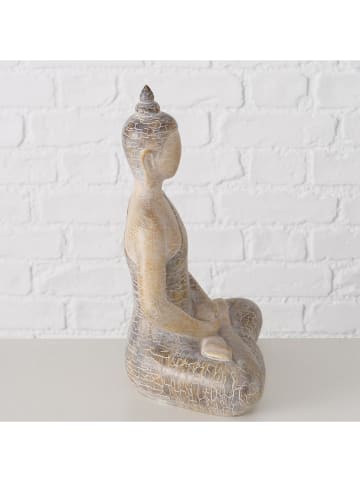Boltze Decoratief figuur "Buddha" lichtbruin - (H)30 cm