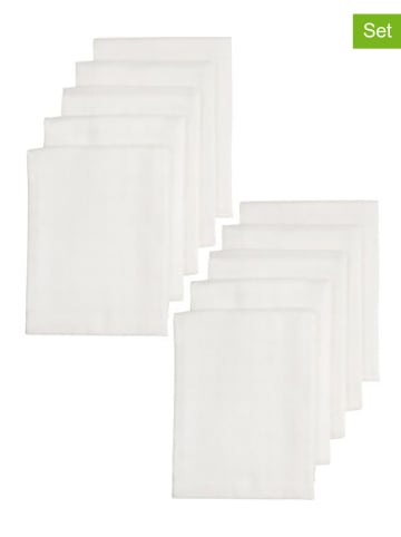 Meyco Baby 10er-Set: Mullwindeln in Weiß - (L)80 x (B)80 cm