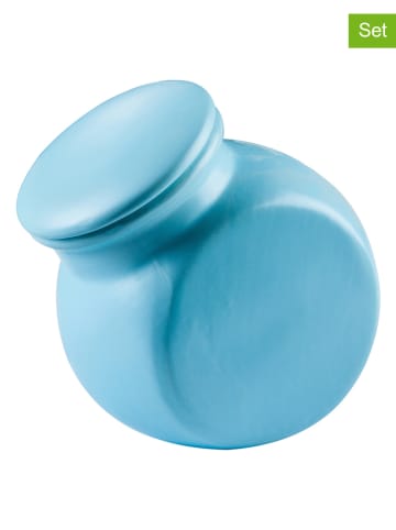Novita Pojemniki (2 szt.) "Pastello" w kolorze błękitnym - 10,5 x 12 x 13,5 cm