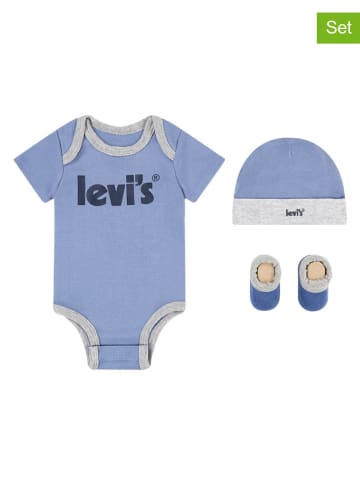 Levi's Kids 3-delige pasgeborenenset blauw