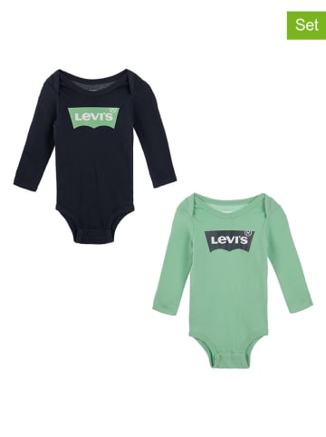 Levi's Kids Body (2 szt.) w kolorze granatowo-zielonym