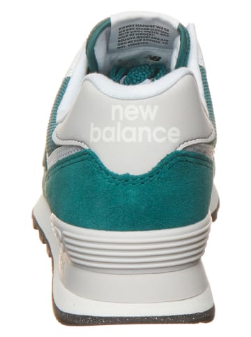 New Balance Leder-Sneakers in Petrol
