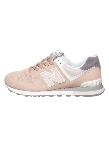 New Balance Skórzane sneakersy w kolorze brzoskwiniowym