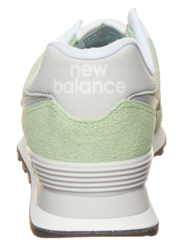 New Balance Leder-Sneakers in Grün