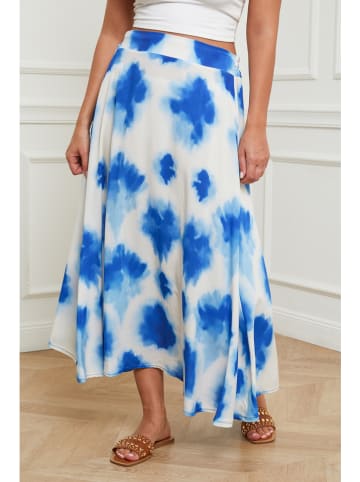 Plus Size Company Spódnica w kolorze niebiesko-białym