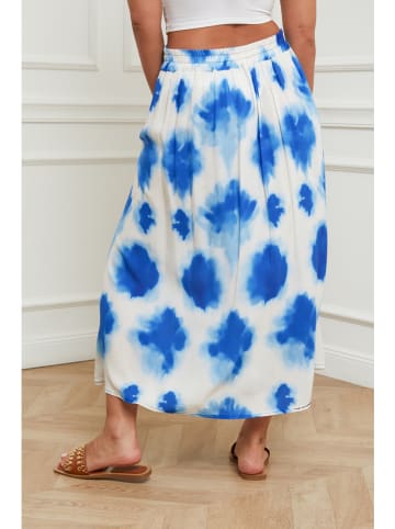 Plus Size Company Spódnica w kolorze niebiesko-białym