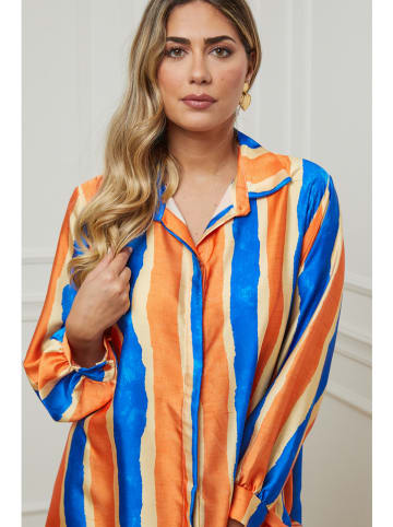 Plus Size Company Sukienka w kolorze pomarańczowo-niebieskim