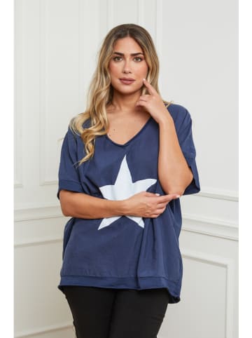 Plus Size Company Shirt donkerblauw