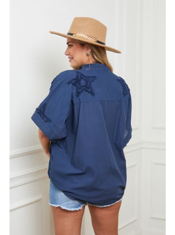 Plus Size Company Blouse donkerblauw