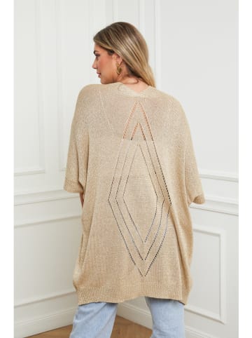 Plus Size Company Cardigan in Beige