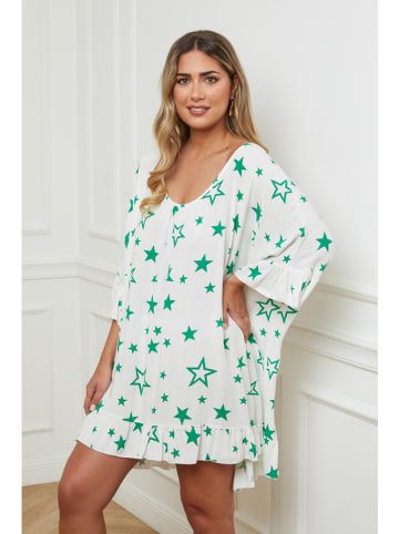 Plus Size Company Sukienka w kolorze zielono-białym