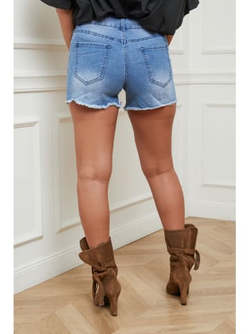 Plus Size Company Jeans-Shorts in Hellblau