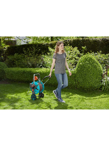 Gardena Tuinslangkar "CleverRoll M - 20 m" lichtblauw/oranje