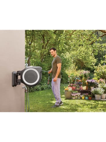 Gardena Wand-Schlauchbox "Roll Up XL - 35 m" in Grau