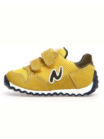 Naturino Skórzane sneakersy "Sammy" w kolorze żółtym