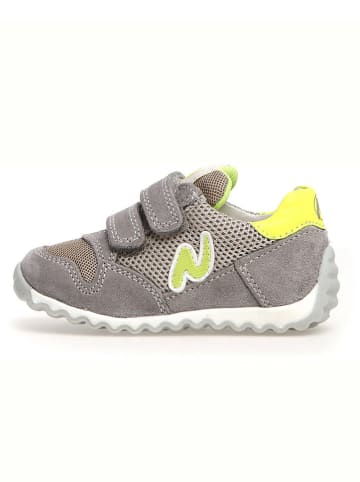 Naturino Leder-Sneakers "Sammy" in Grau/ Gelb