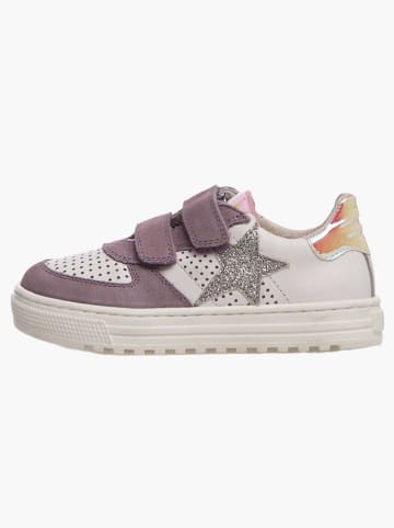 Naturino Skórzane sneakersy "Hess" w kolorze biało-fioletowym