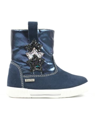 Richter Shoes Leren boots donkerblauw