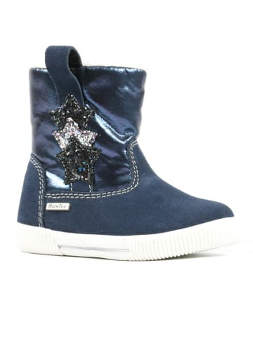 Richter Shoes Leren boots donkerblauw