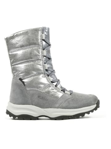Richter Shoes Botki w kolorze srebrnym