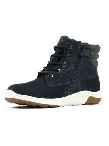 Richter Shoes Skórzane botki w kolorze granatowym
