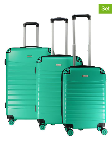 Canadian Peak 3-delige hardcase-trolleyset "Shockeak" groen