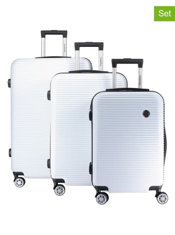 Canadian Peak 3-delige hardcase-trolleyset "Solomeak" wit