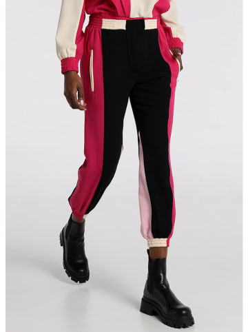 CIMARRON Spodnie w kolorze różowo-czarnym