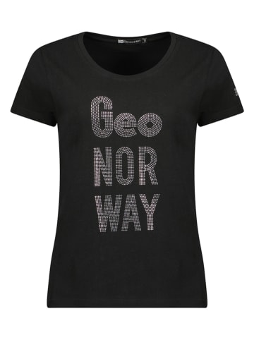 Geographical Norway Koszulka "Jutifa" w kolorze czarnym