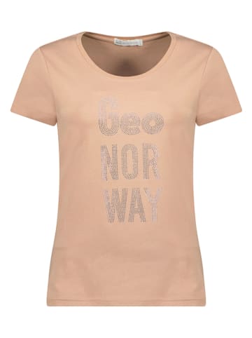 Geographical Norway Koszulka "Jutifa" w kolorze beżowym