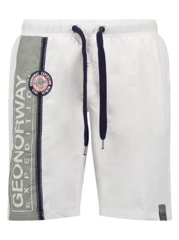 Geographical Norway Szorty kąpielowe "Qweenishi" w kolorze białym