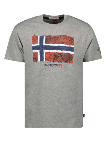 Geographical Norway Koszulka "Jpalm" w kolorze szarym