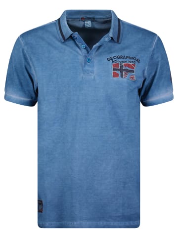 Geographical Norway Koszulka polo "Kotz" w kolorze niebieskim
