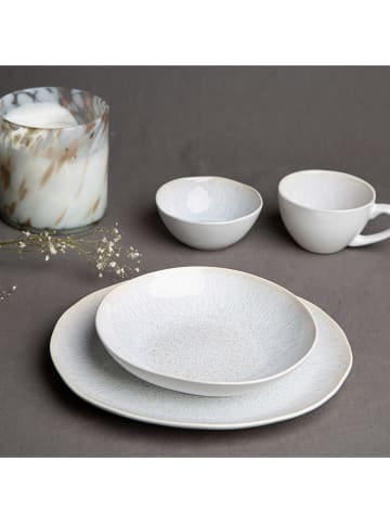 Ard'time 6er-Set: Speiseteller "Nuage" in Creme - Ø 26,5 cm