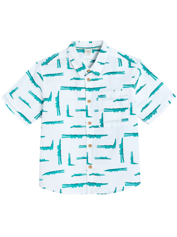 COOL CLUB Blouse wit/turquoise