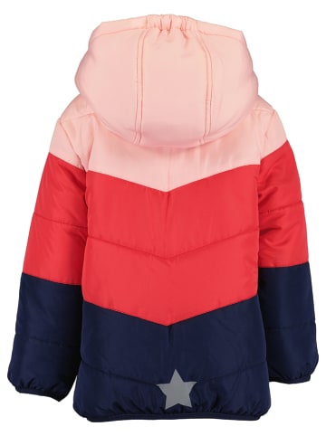 Blue Seven Steppjacke in Rosa/ Rot/ Dunkelblau