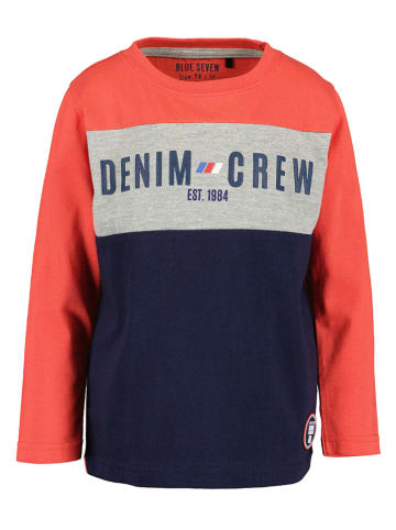 Blue Seven Longsleeve rood/donkerblauw