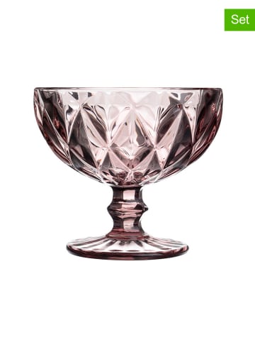 InArt Pucharki (4 szt.) w kolorze jasnoróżowym - 310 ml